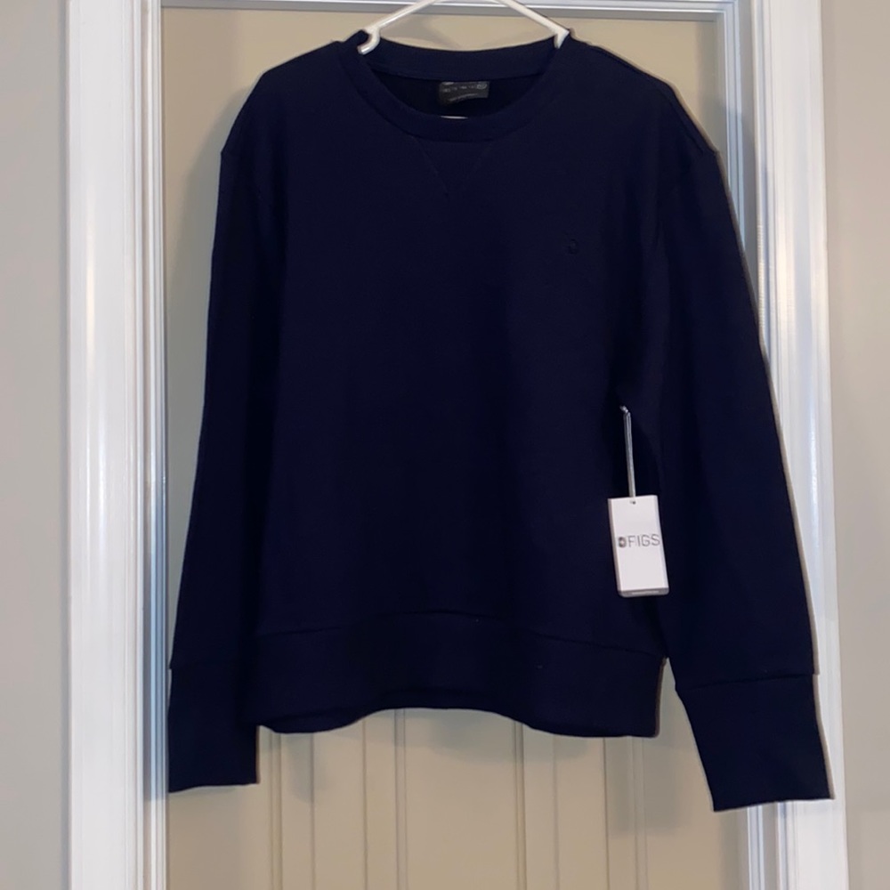 Figs navy crewneck sweatshirt, size XL. NWT
